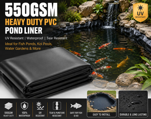 550gsm heavy duty pvc pond - 550gsm,
