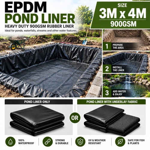 Epdm pond liner 900gsm - epdm,