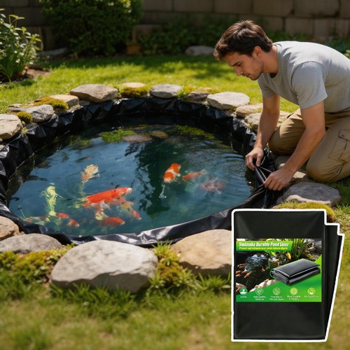 400gsm pond liner fish - &,