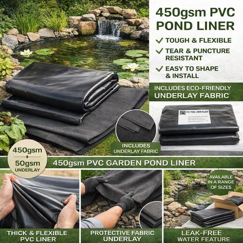 450gsm pvc pond liner - 450gsm, with